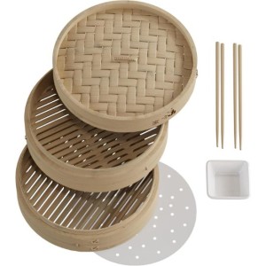 10-inch bamboo steamer